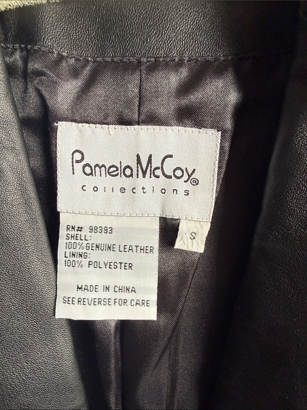 Pamela McCoy Black Leather Blazer Jacket - Picture 2 of 4
